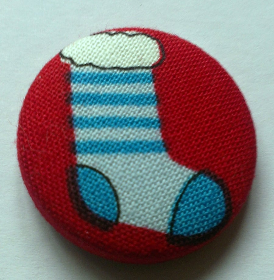  Christmas Stocking Fabric Badge