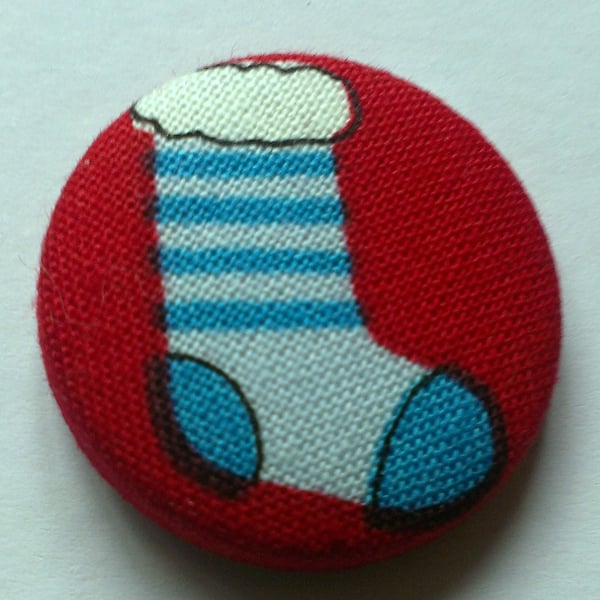  Christmas Stocking Fabric Badge