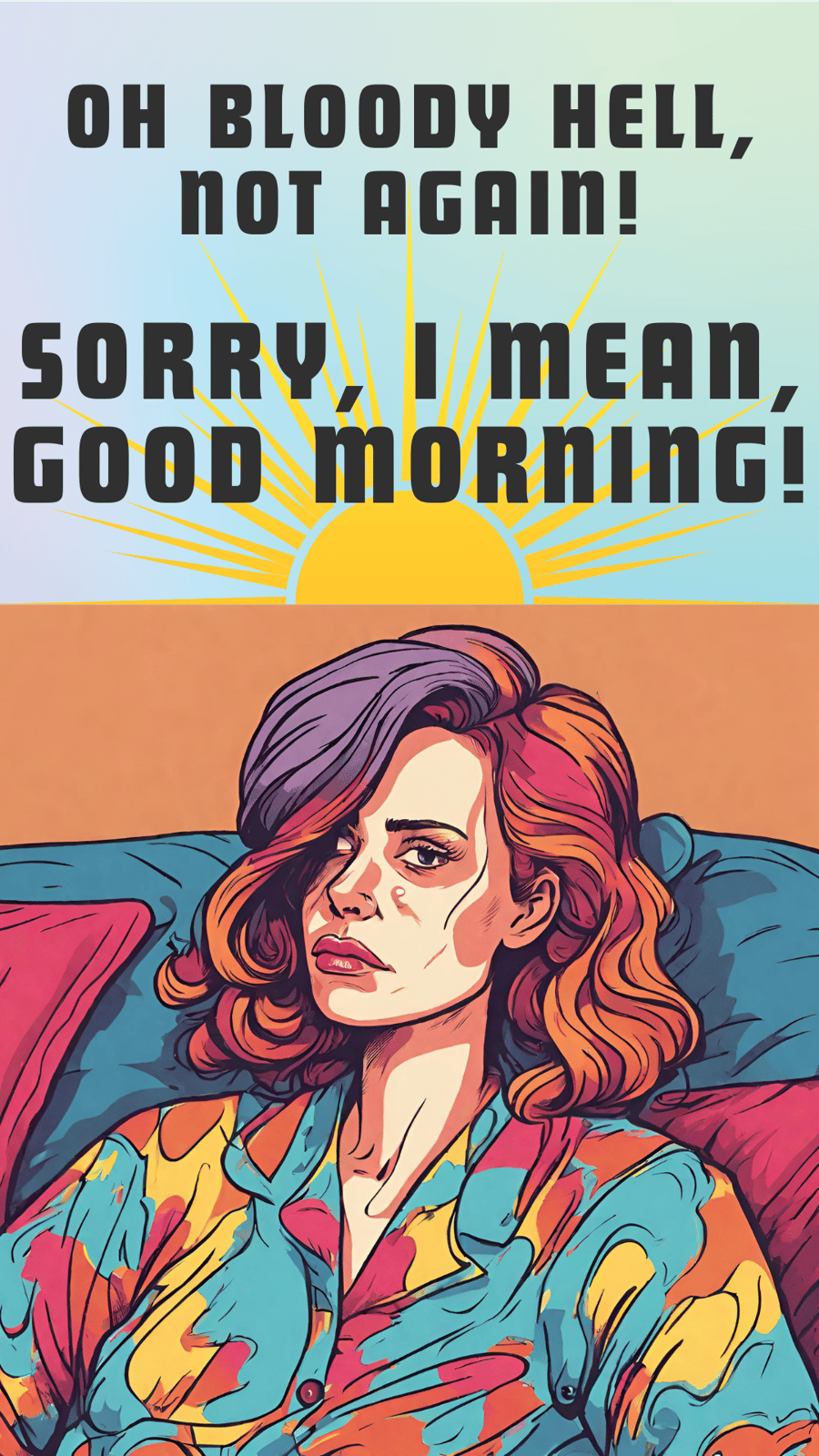 Funny wall art - Good morning!