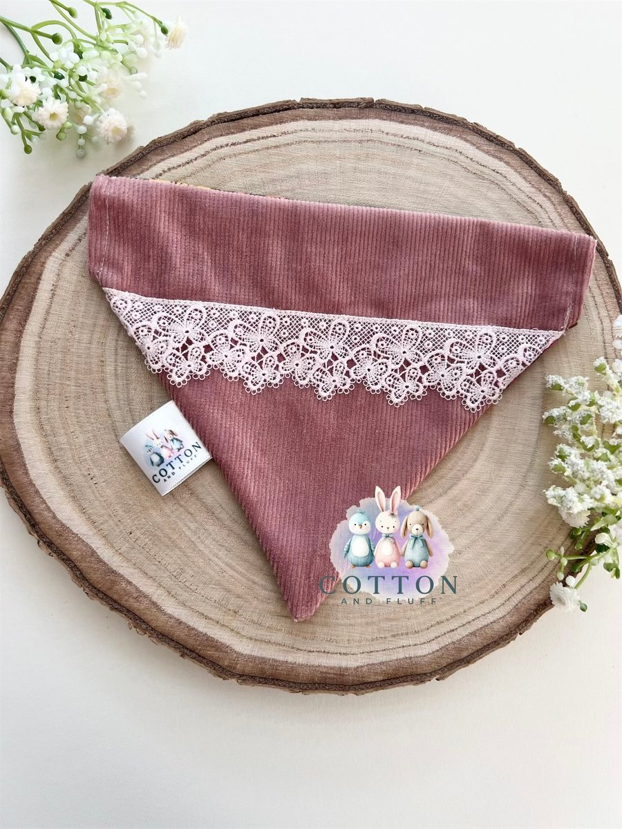 Dog Bandana with lace detail