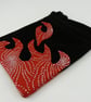 sparkly flame gift bag with hologram dots - Image 1
