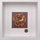 Marie, botanical artwork made of daylily and snapdragon petals