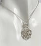 Sterling Silver Chainmaille Medallion Pendant Necklace - Image 6