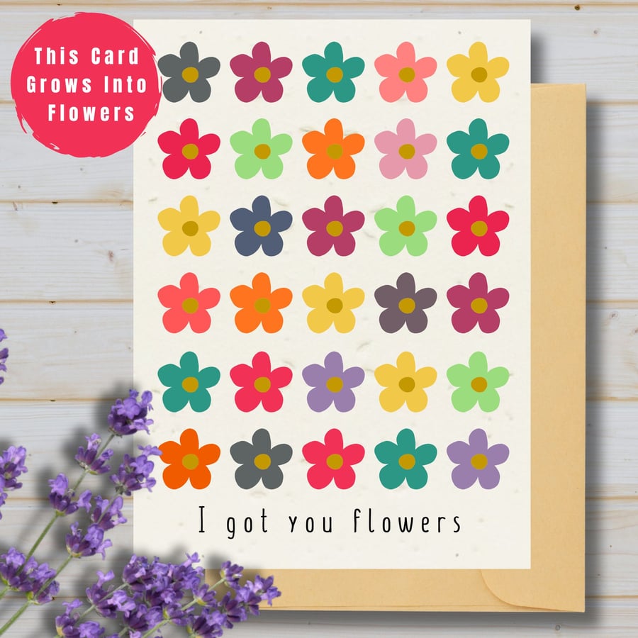 Plantable 'Bloomin' Fabulous' Birthday, Mother's Day Card, Seed Paper Card