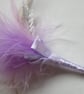 Pale Lilac Lavender & Ivory Regency Feather Sprig Headpiece Costume Pin - Image 4