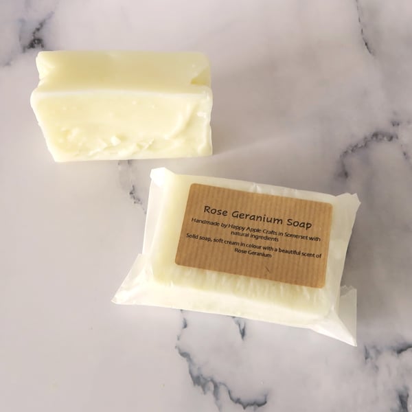 Handcrafted Rose Geranium Soap Bar