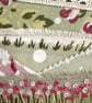 Textile Art, Embroidered Art, Mounted Wall Art - Cottage Garden - Image 5