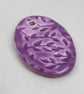 Large Lilac Purple Sprig Ceramic Pendant - Image 2