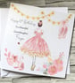 Ballerina Birthday Card For Her Girls Birthday Gift Happy Birthday - Image 1