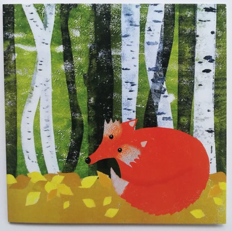 Autumn Fox Greetings Card