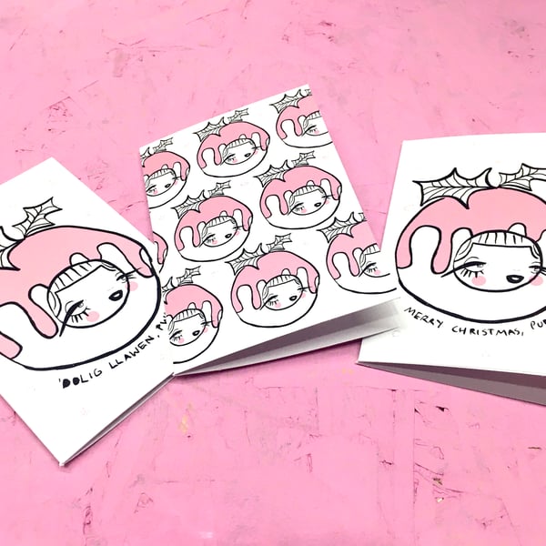 SALE Christmas Puddin' girls Cards