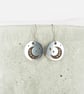 Folk crescent dangle earrings - Hypoallergenic titanium ear wires - Image 3