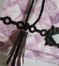 Lilac Purple Diamond and Black Handbag Style Gift Box  - Image 3
