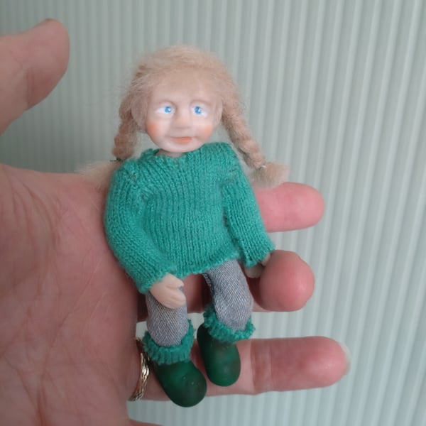 Handmade 1:12 scale doll 