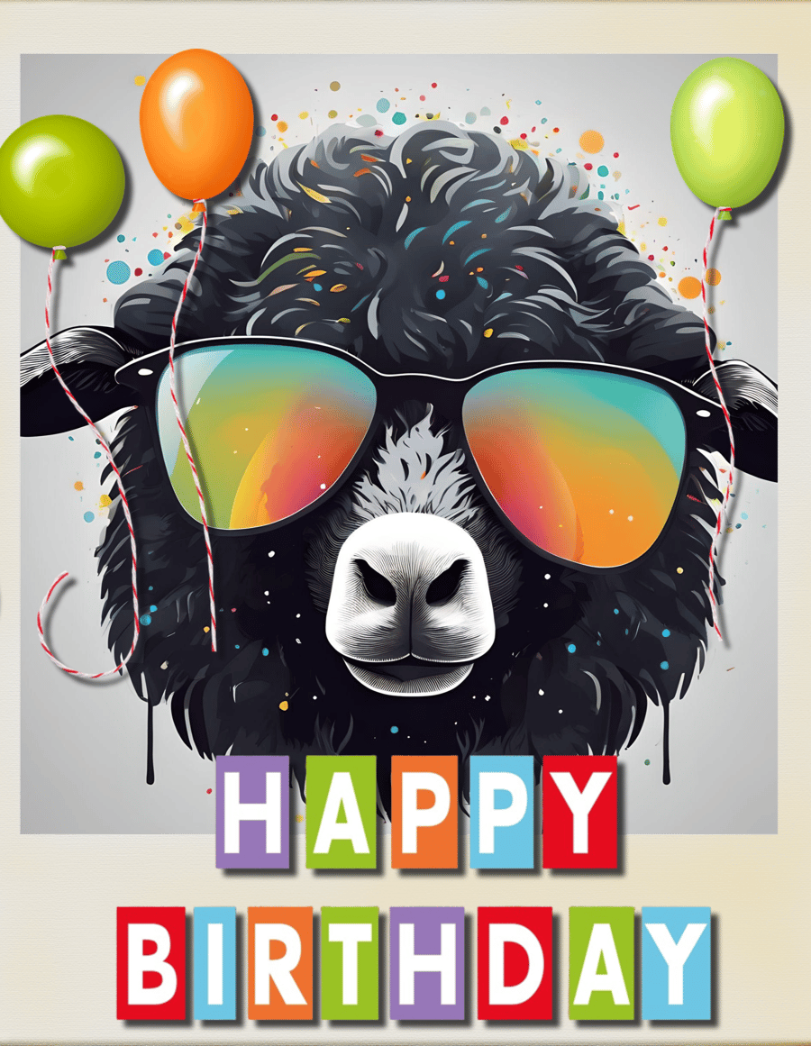 Black Sheep Birthday Card A5 
