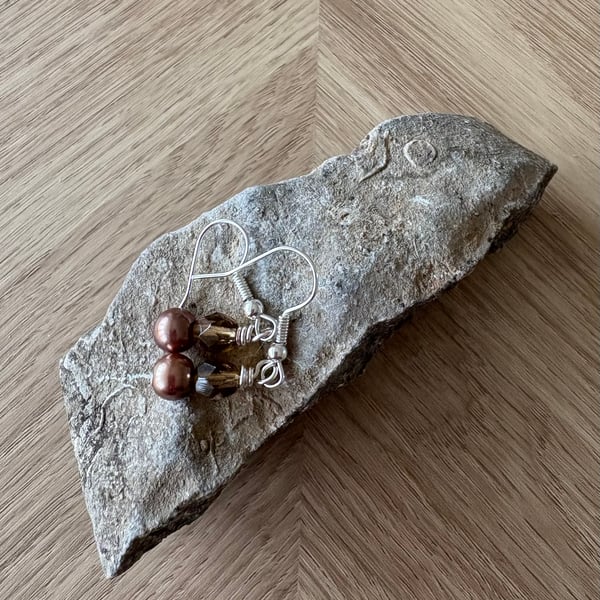 Brown earrings