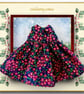 Navy and Red Flowered Dress - Image 1