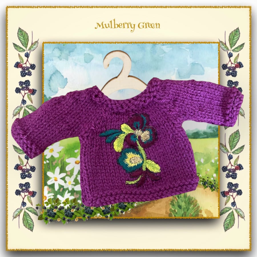 Doll’s Embroidered Magenta Jumper