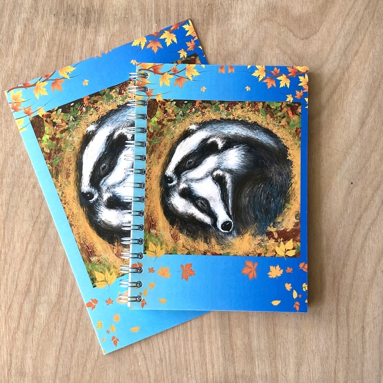 Badger notebook and card