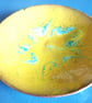 enamelled bowl - green on yellow - Image 5