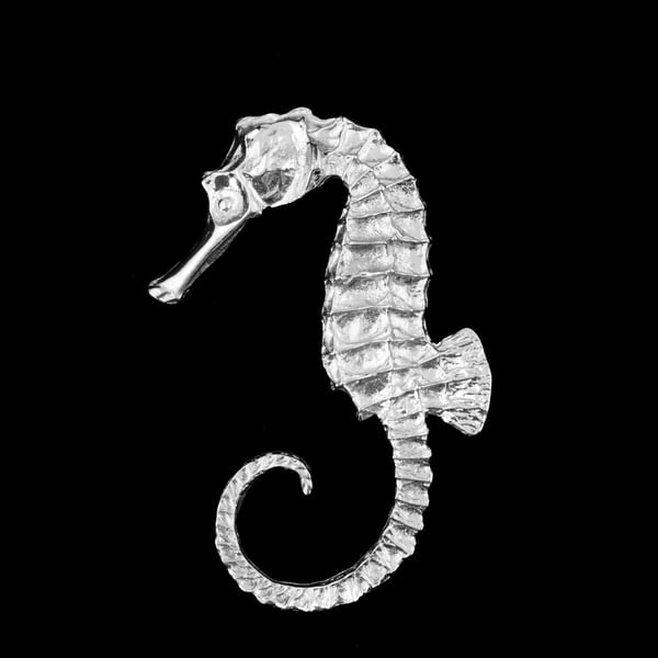 Seahorse Pewter Brooch
