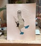 Here comes Gerald Reduction Lino Print