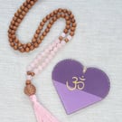 UNCONDITIONAL LOVE Mala Beads, Mala Necklace 108, Women's Yoga Gift, Chakra Bala