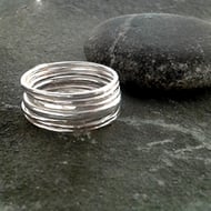 Seven stacking rings - Folksy