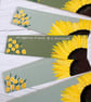 Hand Painted Sunflower Bookmark 