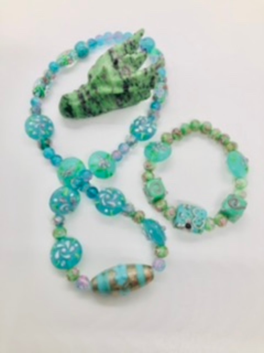 Teal by design necklace 