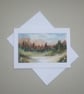 landscape watercolour original art hand painted blank card ( ref F 543.J2 )