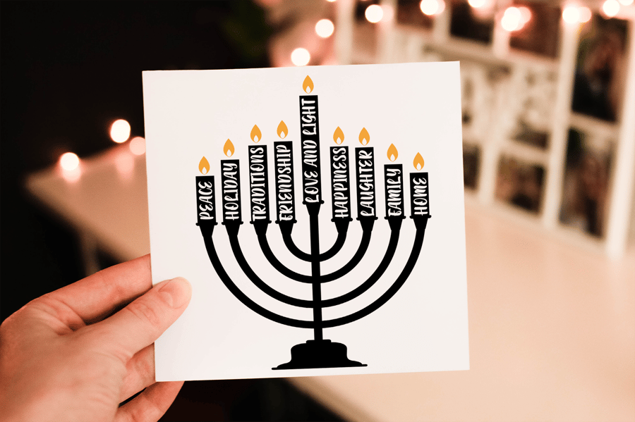 Hanukkah Card, Custom Hanukkah Card, Personalised Hanukkah Celebrations