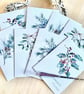 Winter Botanic Foliage Christmas Cards Pack of 8, A6 with envelopes
