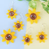 Sunflower Polymer Clay Earrings and Badges - Stand with Ukraine Appeal
