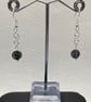 Wirework infinity symbol earrings with circular paua shell charms - Image 3