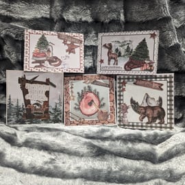 5-pack Christmas Scene Cards