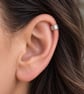 Sterling Silver Ear Cuff - Hammer Textured - 3mm  - Image 3