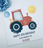 Personalised tractor birthday greeting card - Image 3