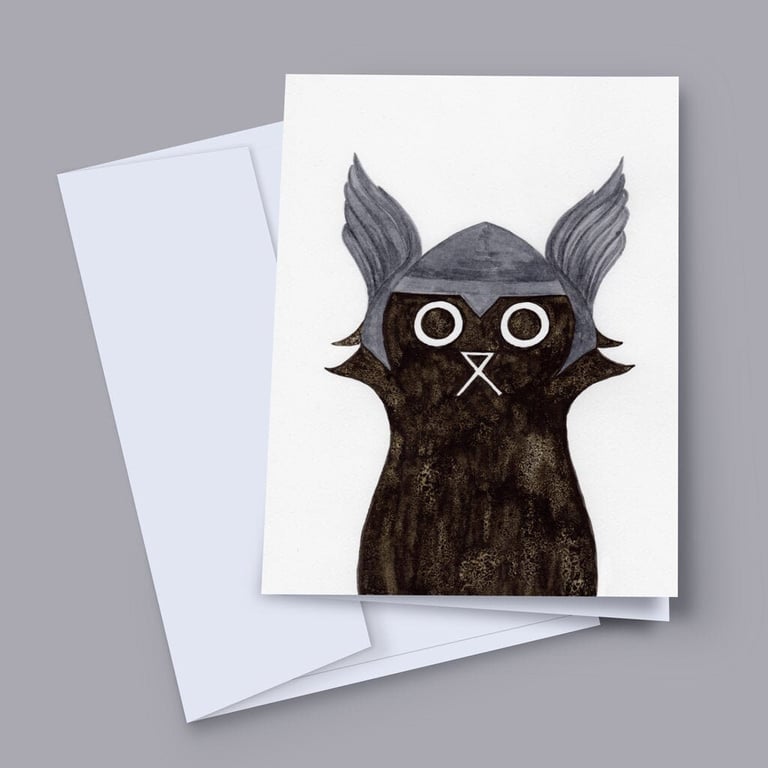 Cat Card, Superhero Card, Thor Birthday Card, Thor Birthday Card, Avengers