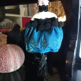 Unusual 'Agnes' Victorian rag doll hanging lavender bag