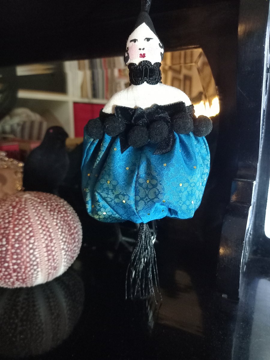 Unusual 'Agnes' Victorian rag doll hanging lavender bag