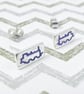 Steam Train Stud Earrings (side view), 4 colours available - Image 1
