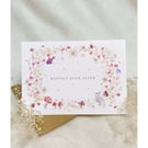 Fairytale Wedding Greeting Card Happy Couple with Bio Glitter