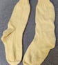 Hand Knit  Socks Pale Yellow  - Image 2