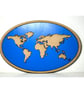 Oval World Map – Elegant Wooden Wall Art