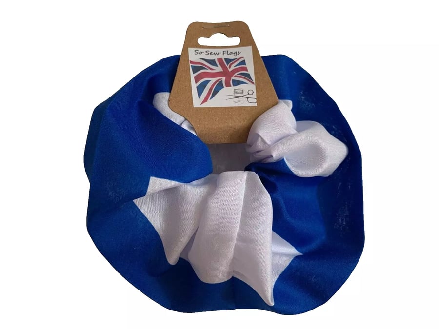 Finland Finnish Flag Hair Scrunchie Scrunchies Accessory Band Elastic