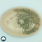 Ceramic butter dish with lace detail