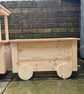 Handmade Wooden Train Planter Set  Rustic Garden Train  Outdoor Wooden Planter - Image 5