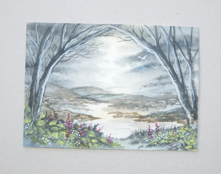 original art landscape painting ( ref FA 50 C2 )