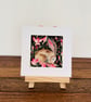 Original Serene Hare Rabbit Resting in Spring Flowers Watercolour Wall Art - Image 1
